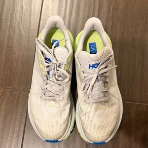 Hoka Gray and Lime with a bit of blue Running Shoes